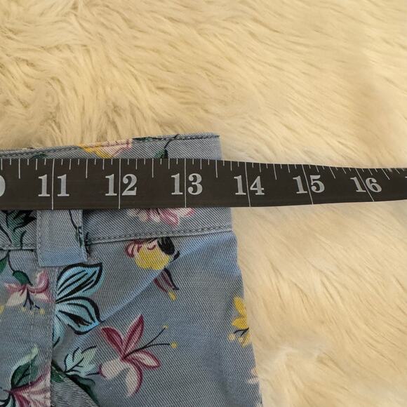 Anthropologie Victoria Blue Floral High Rise Cargo Pants 0 - Picture 14 of 15